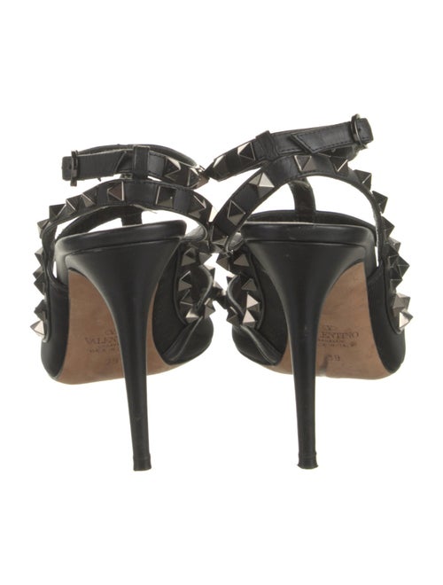 Valentino Rockstud Accents Leather T-Strap Pumps