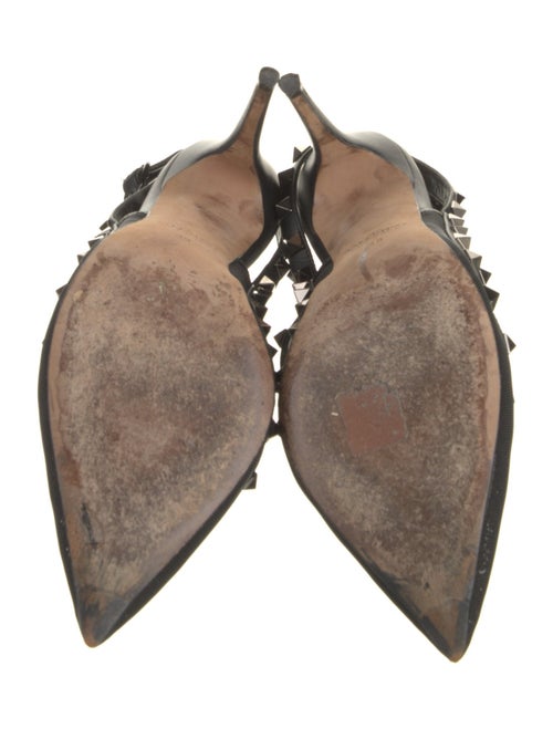 Valentino Rockstud Accents Leather T-Strap Pumps