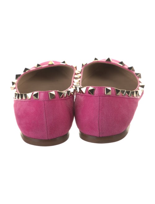 Valentino Rockstud Accents Suede Ballet Flats