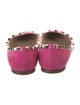 Valentino Rockstud Accents Suede Ballet Flats