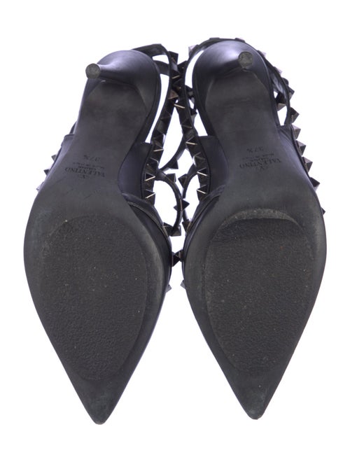 Valentino Rockstud Accents Leather T-Strap Pumps
