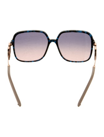 Valentino Rockstud Accents Oversize Sunglasses
