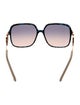 Valentino Rockstud Accents Oversize Sunglasses