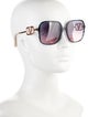 Valentino Rockstud Accents Oversize Sunglasses