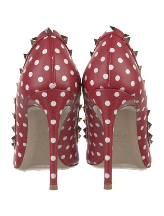 Valentino Rockstud Accents Leather Pumps