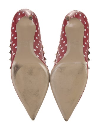 Valentino Rockstud Accents Leather Pumps