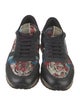 Valentino Rockstud Accents Suede Sneakers