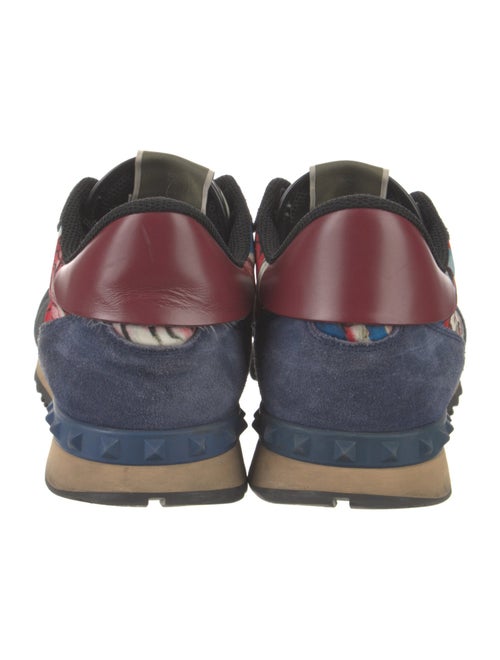 Valentino Rockstud Accents Suede Sneakers