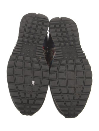 Valentino Rockstud Accents Suede Sneakers