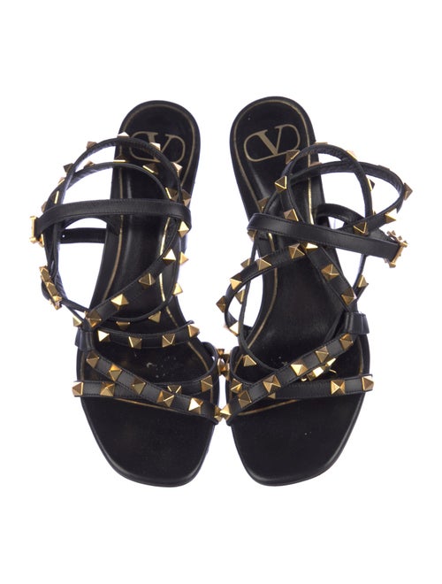 Valentino Rockstud Accents Leather Sandals