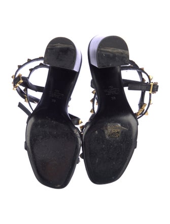 Valentino Rockstud Accents Leather Sandals