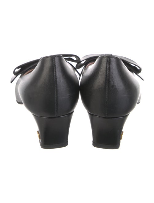 Valentino Leather Bow Accents Pumps