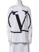 Valentino Graphic Print Long Sleeve Button-Up Top