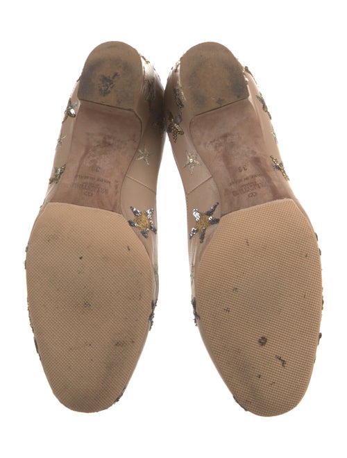 Valentino Leather Sequin Embellishments Pumps