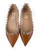 Valentino Rockstud Accents Leather Ballet Flats