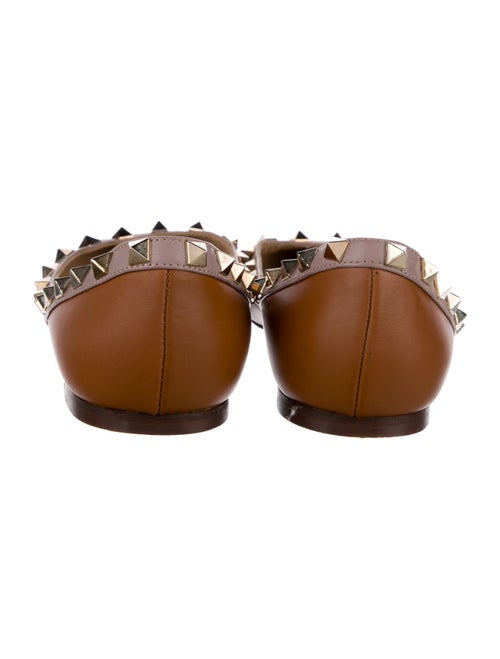Valentino Rockstud Accents Leather Ballet Flats
