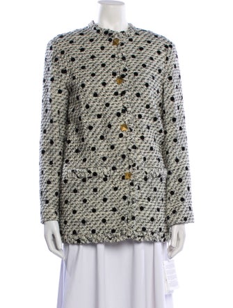 Valentino Virgin Wool Printed Evening Jacket