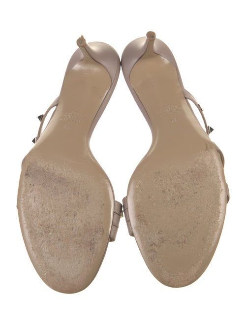 Valentino Rockstud Accents Leather Slides