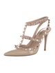 Valentino Rockstud Accents Patent Leather T-Strap Pumps