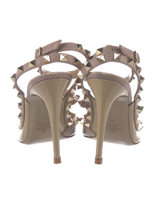 Valentino Rockstud Accents Patent Leather T-Strap Pumps