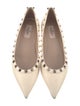 Valentino Rockstud Accents Leather Ballet Flats