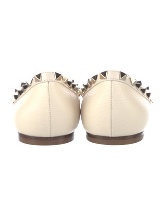 Valentino Rockstud Accents Leather Ballet Flats