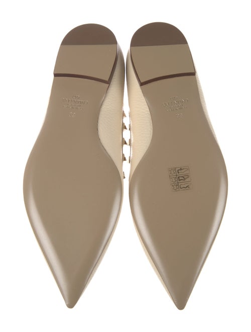 Valentino Rockstud Accents Leather Ballet Flats