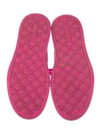 Valentino Rockstud Accents Leather Sneakers