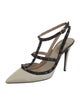 Valentino Rockstud Accents Leather T-Strap Pumps