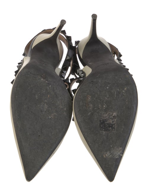 Valentino Rockstud Accents Leather T-Strap Pumps