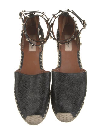 Valentino Rockstud Accents Leather D'Orsay Flats