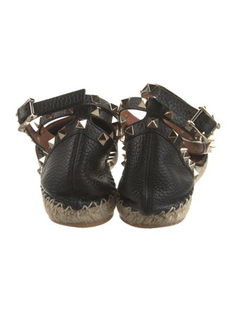 Valentino Rockstud Accents Leather D'Orsay Flats