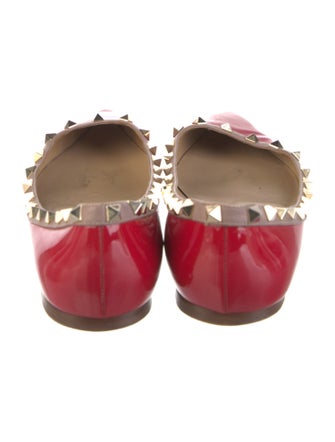 Valentino Rockstud Accents Patent Leather Ballet Flats