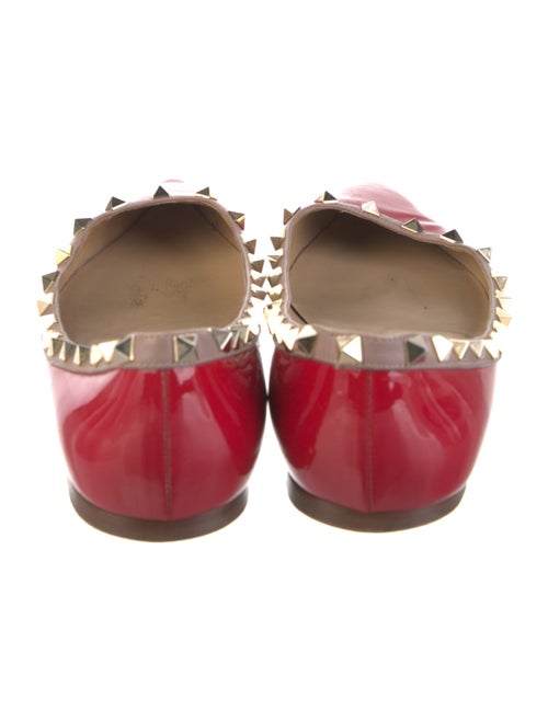 Valentino Rockstud Accents Patent Leather Ballet Flats