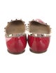 Valentino Rockstud Accents Patent Leather Ballet Flats