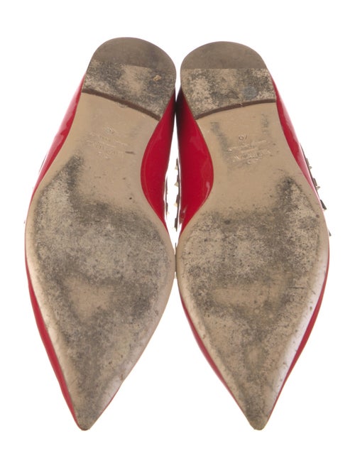 Valentino Rockstud Accents Patent Leather Ballet Flats