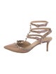Valentino Rockstud Accents Leather T-Strap Pumps