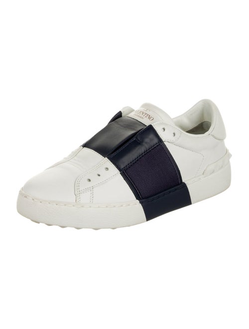 Valentino Rockstud Accents Leather Sneakers