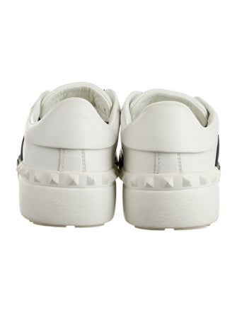 Valentino Rockstud Accents Leather Sneakers