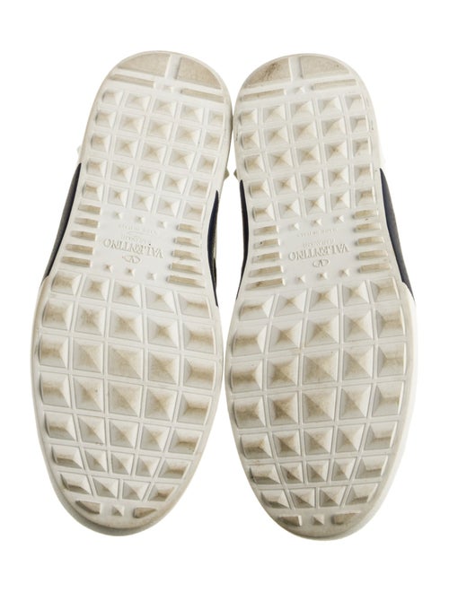 Valentino Rockstud Accents Leather Sneakers