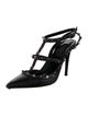 Valentino Rockstud Accents Leather T-Strap Pumps