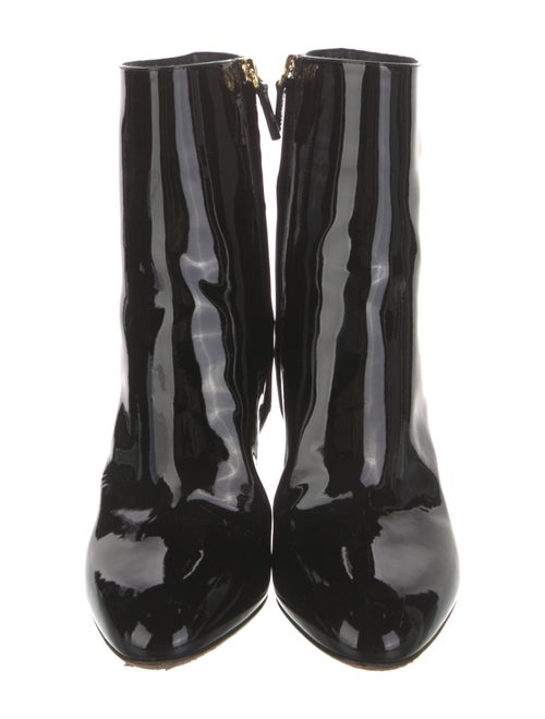 Valentino Rockstud Accents Patent Leather Chelsea Boots