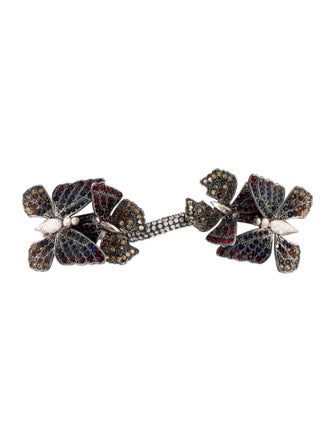 Valentino Crystal Three Finger Cocktail Ring