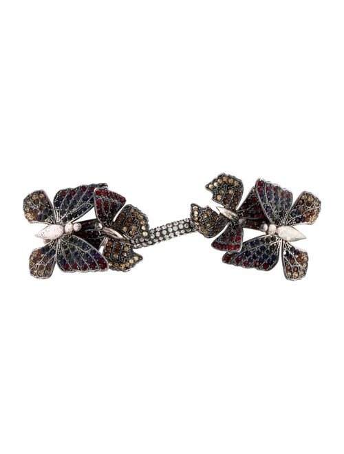 Valentino Crystal Three Finger Cocktail Ring