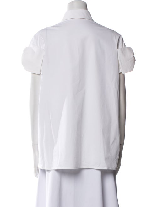 Valentino Short Sleeve Button-Up Top