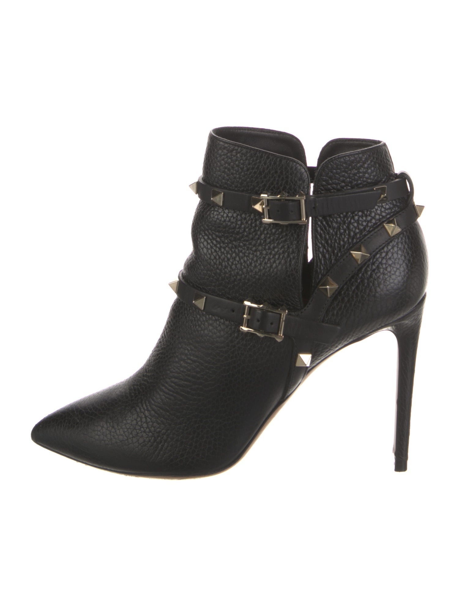 Valentino Rockstud Accents Leather Boots