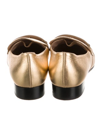 Valentino Rockstud Accents Leather Loafers