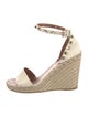 Valentino Rockstud Accents Leather Espadrilles