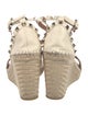 Valentino Rockstud Accents Leather Espadrilles