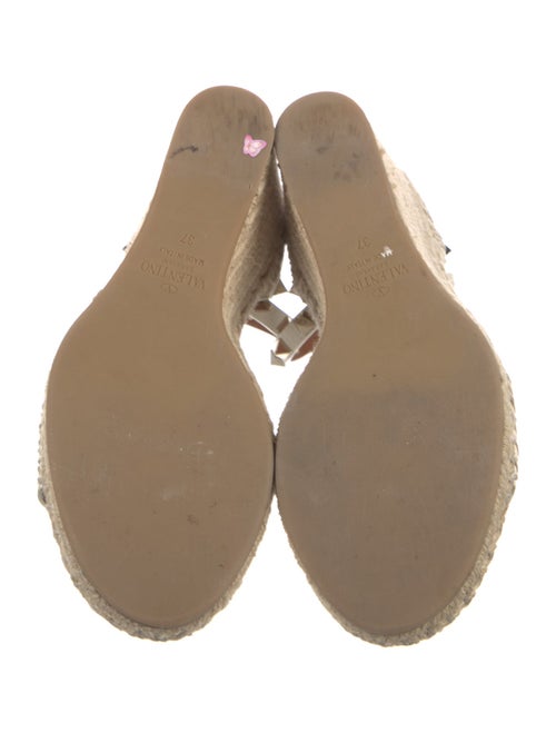 Valentino Rockstud Accents Leather Espadrilles